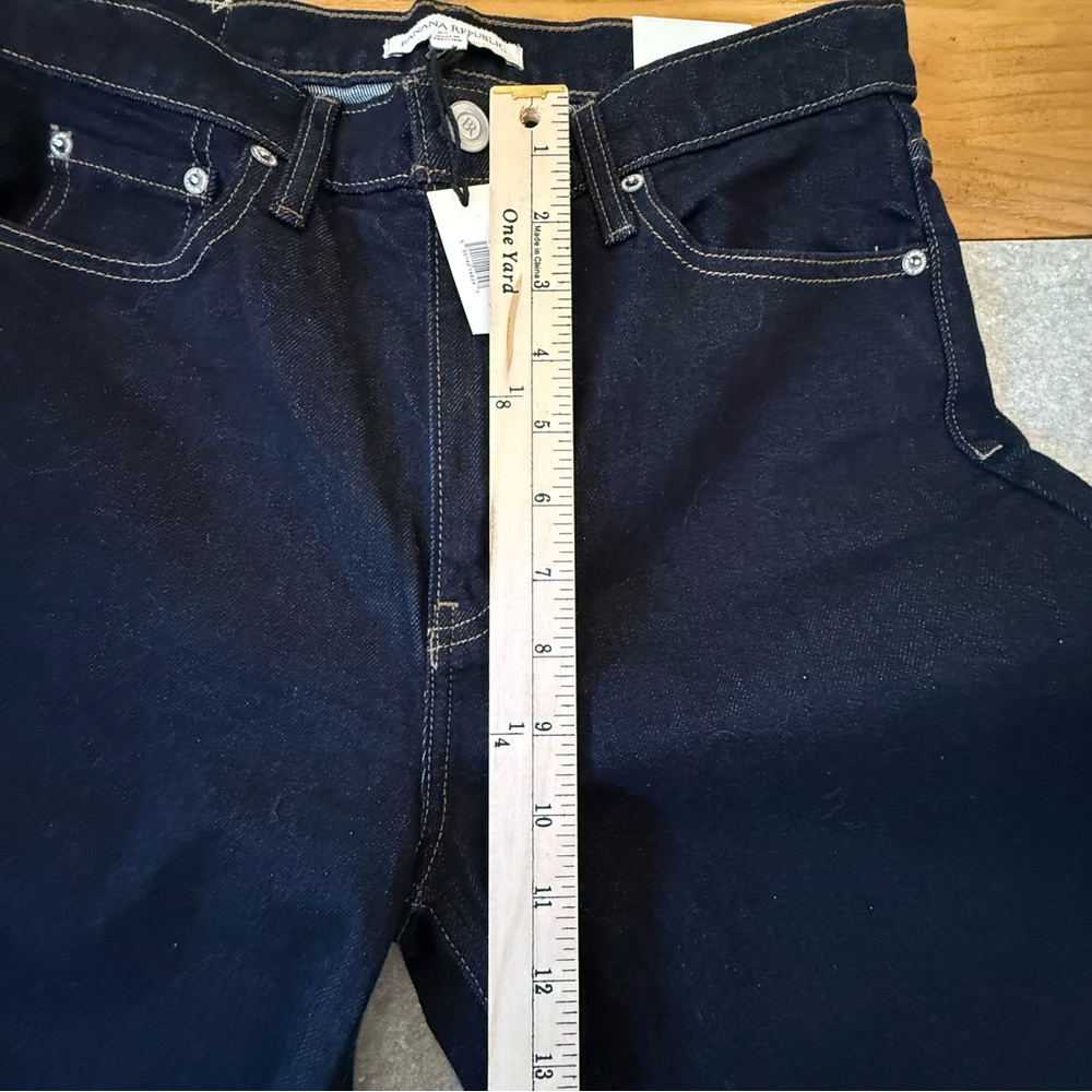 Banana Republic The Icon Classic Wide-Leg Jeans Dark Indigo Size 28L (6 US) - Picture 9 of 12